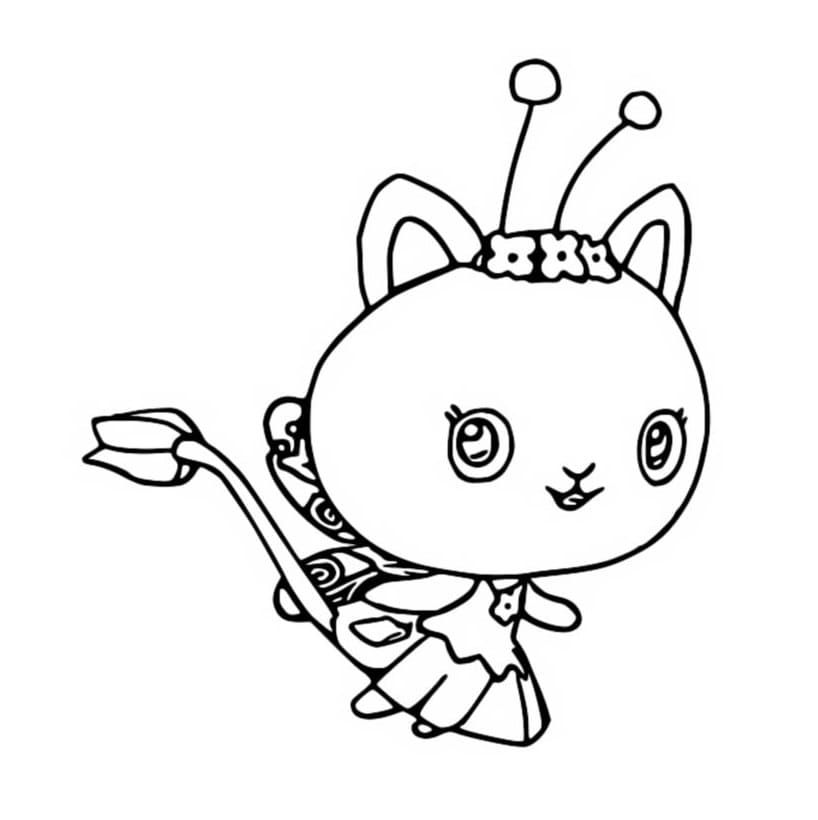 Download or print this amazing coloring page kitty fairy from gabbys dollhouse coloâ fairy coloring pages free printable coloring pages cartoon coloring pages