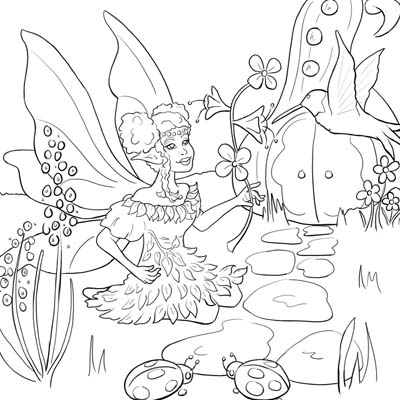 Kitty cat love coloring page c