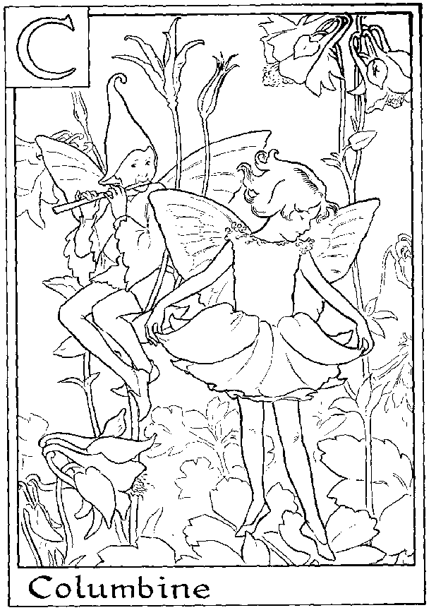 Flower fairies coloring pages