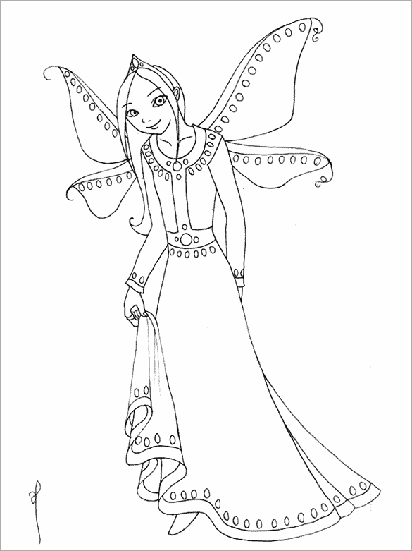 Fairy coloring pages