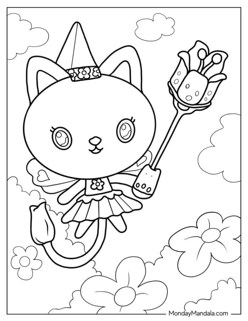 Gabbys dollhouse coloring pages free pdf printables