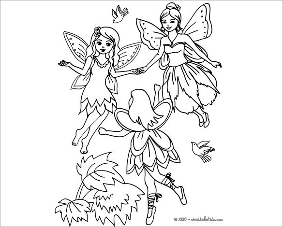 Fairy coloring pages