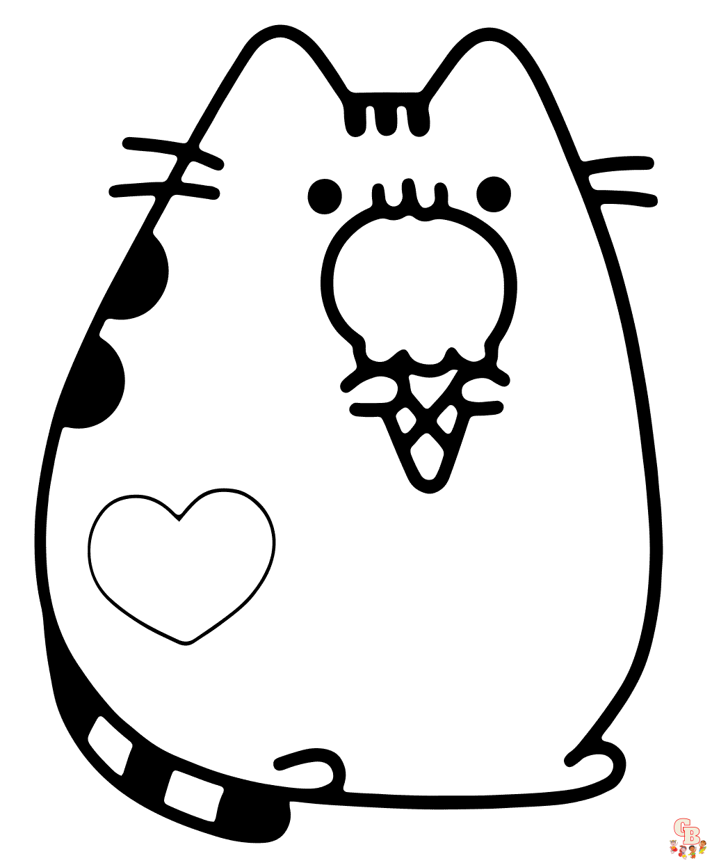 Pusheen coloring pages free printable