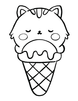 Ice cream coloring pages animal ice cream by sandee studio tpt