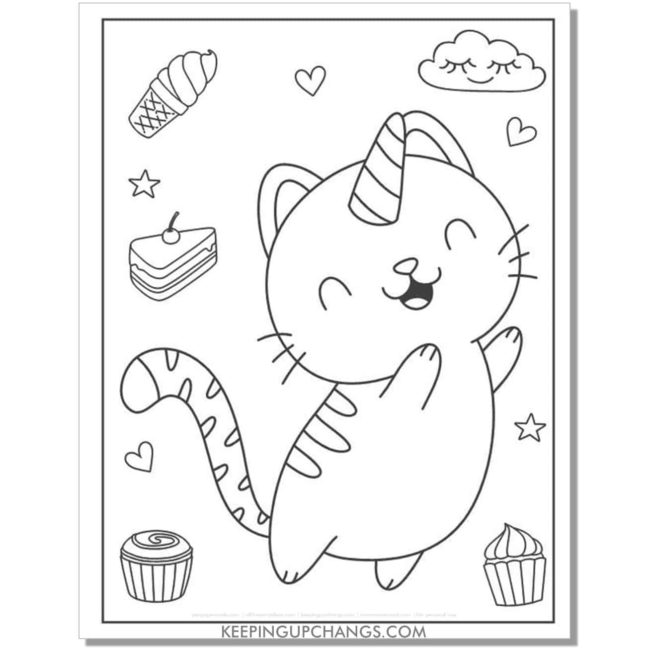 Free cat unicorn coloring pages sheets popular printables