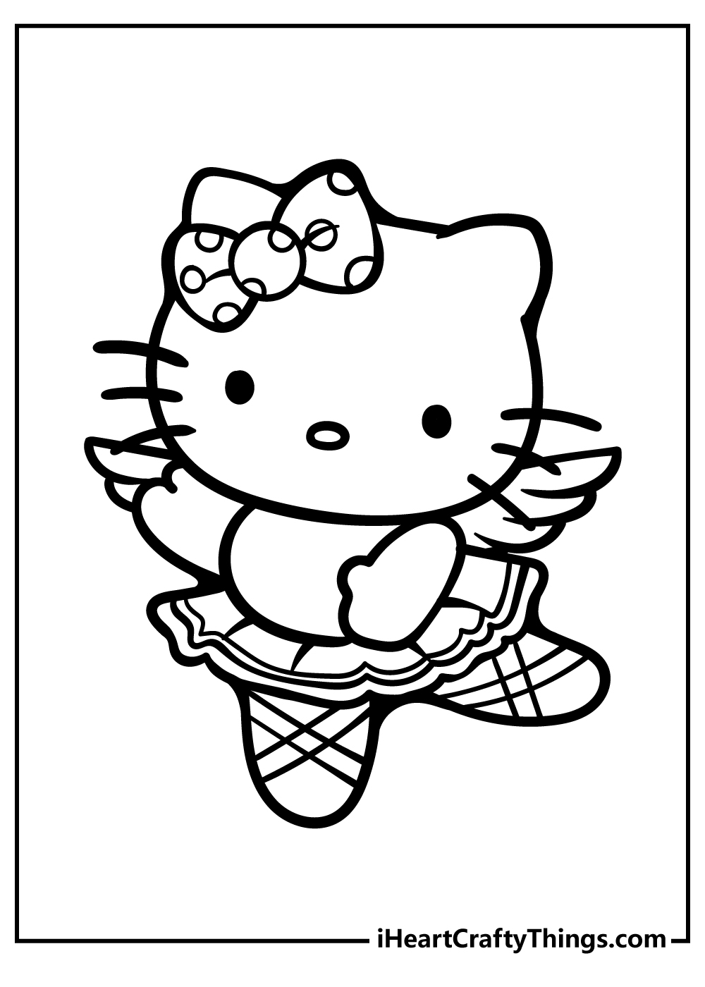 Hello kitty coloring pages free printables