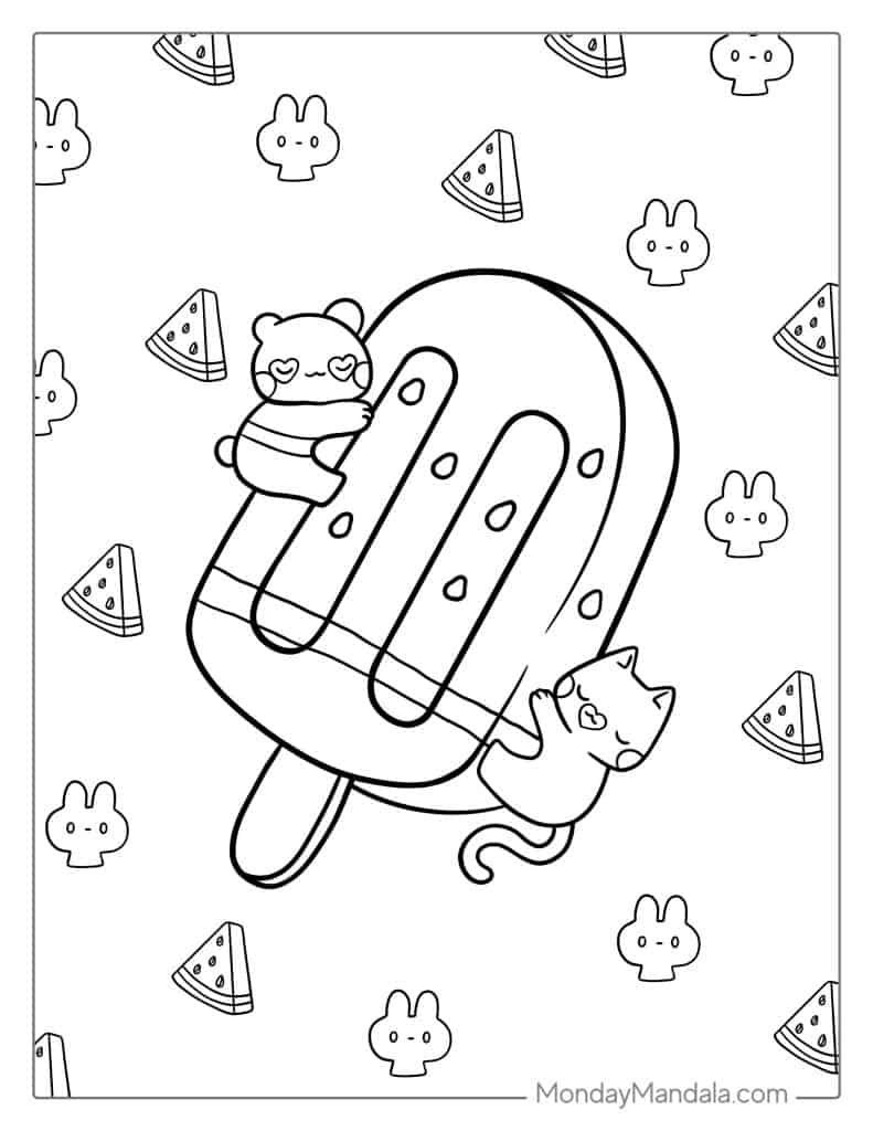 Ice cream coloring pages free pdf printables