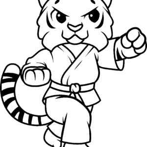 Karate coloring pages printable for free download