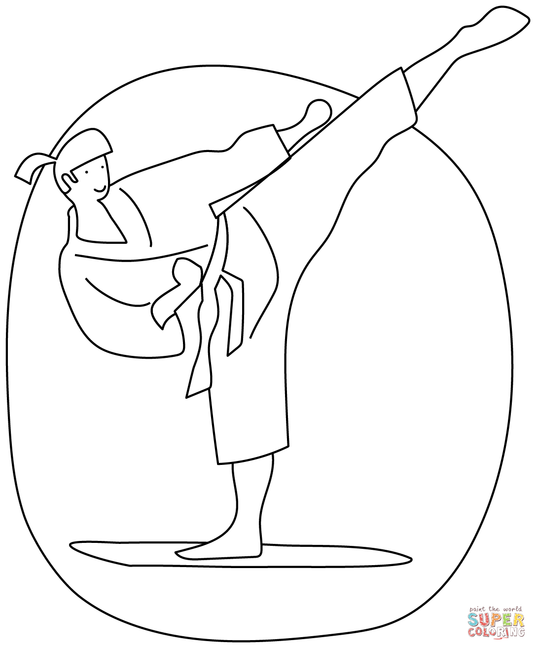 Karate coloring page free printable coloring pages