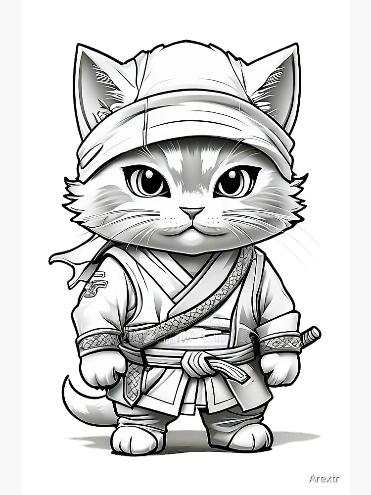 Karate cat poster for sale by arextr