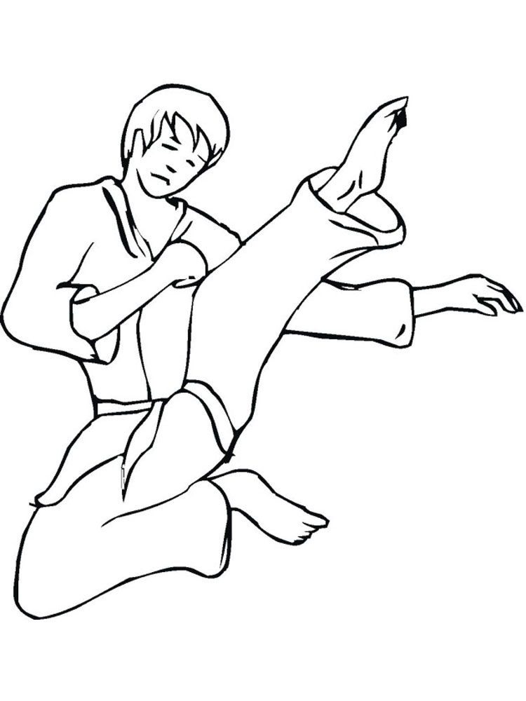 Martial arts coloring pages