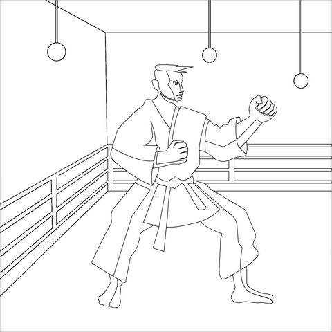 Karate coloring page free printable coloring pages