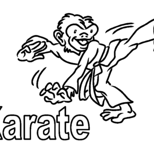 Karate coloring pages printable for free download