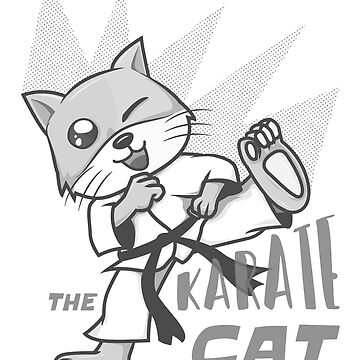 The karate cat cute design ideal for people who love karate and cats art board print for sale by soufiane stdesign