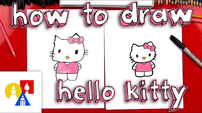 How to draw hello kitty coloring and drawing for kids