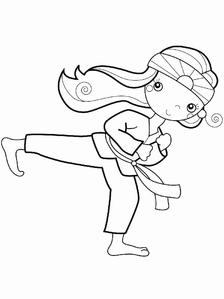 Martial arts coloring pages