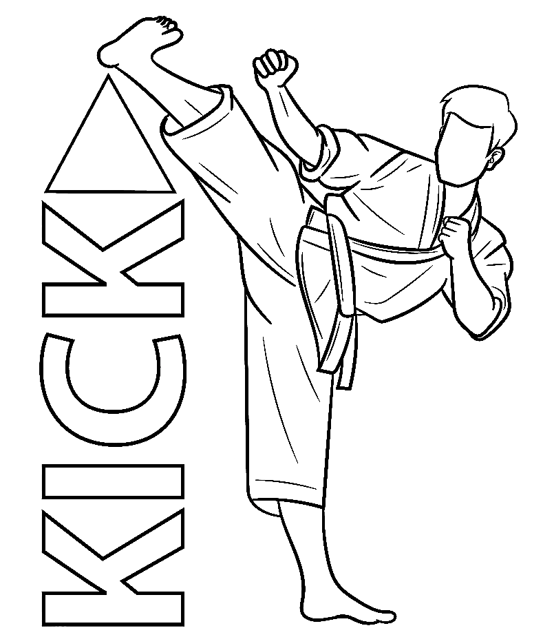 Martial arts coloring pages printable for free download