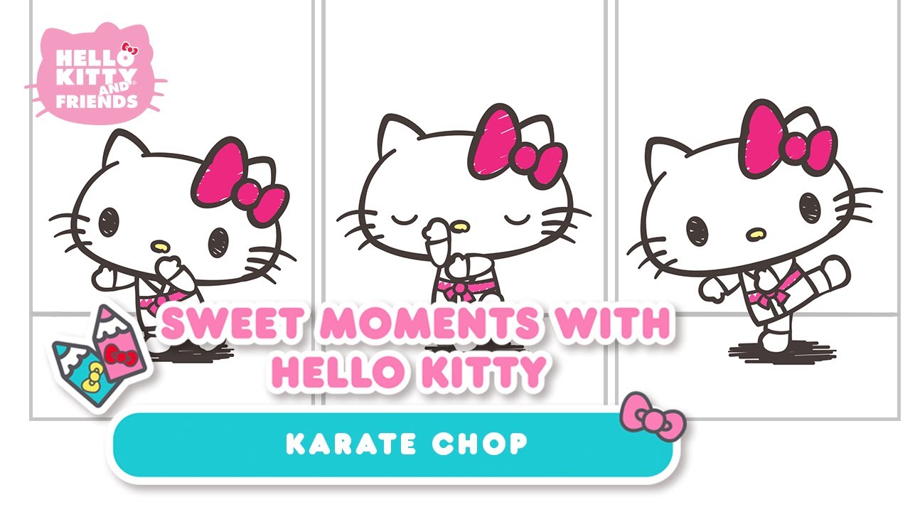 Karate chop sweet moments with hello kitty