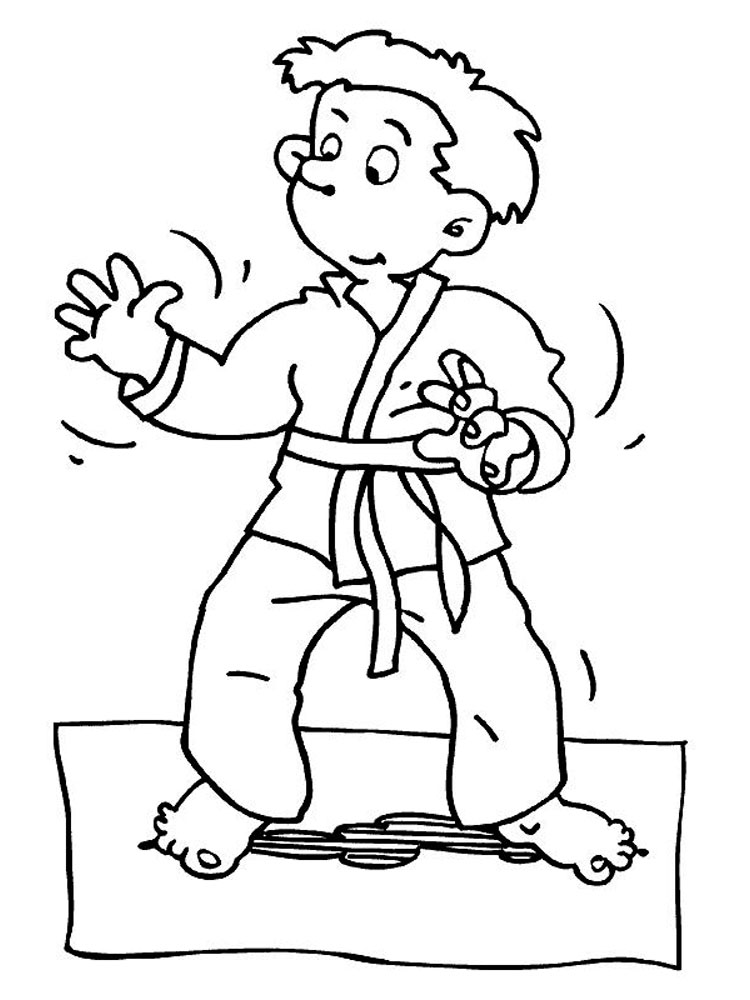 Martial arts coloring pages