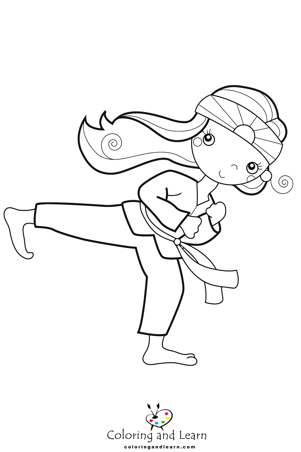 Karate coloring pages