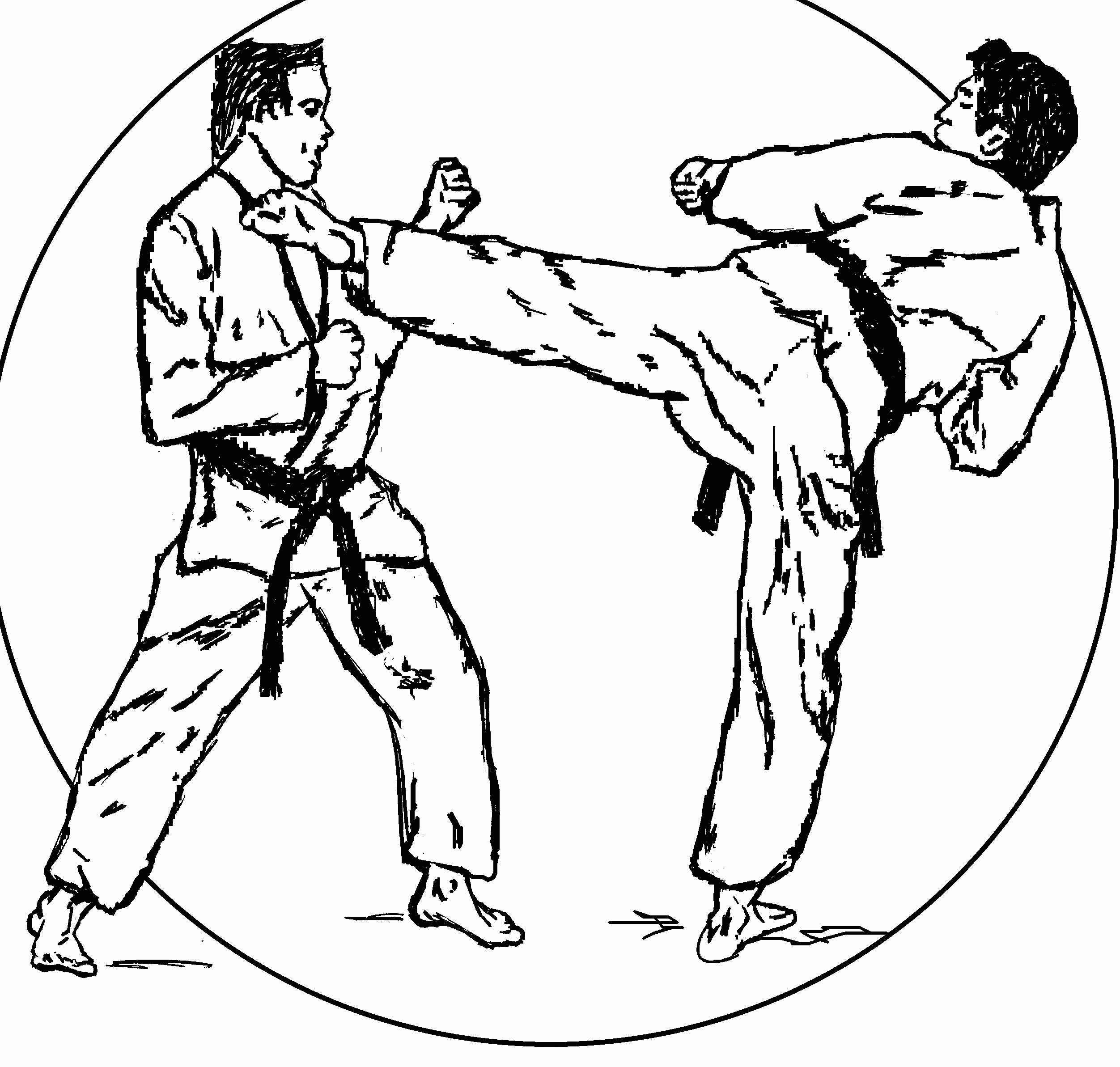 Martial arts coloring pages