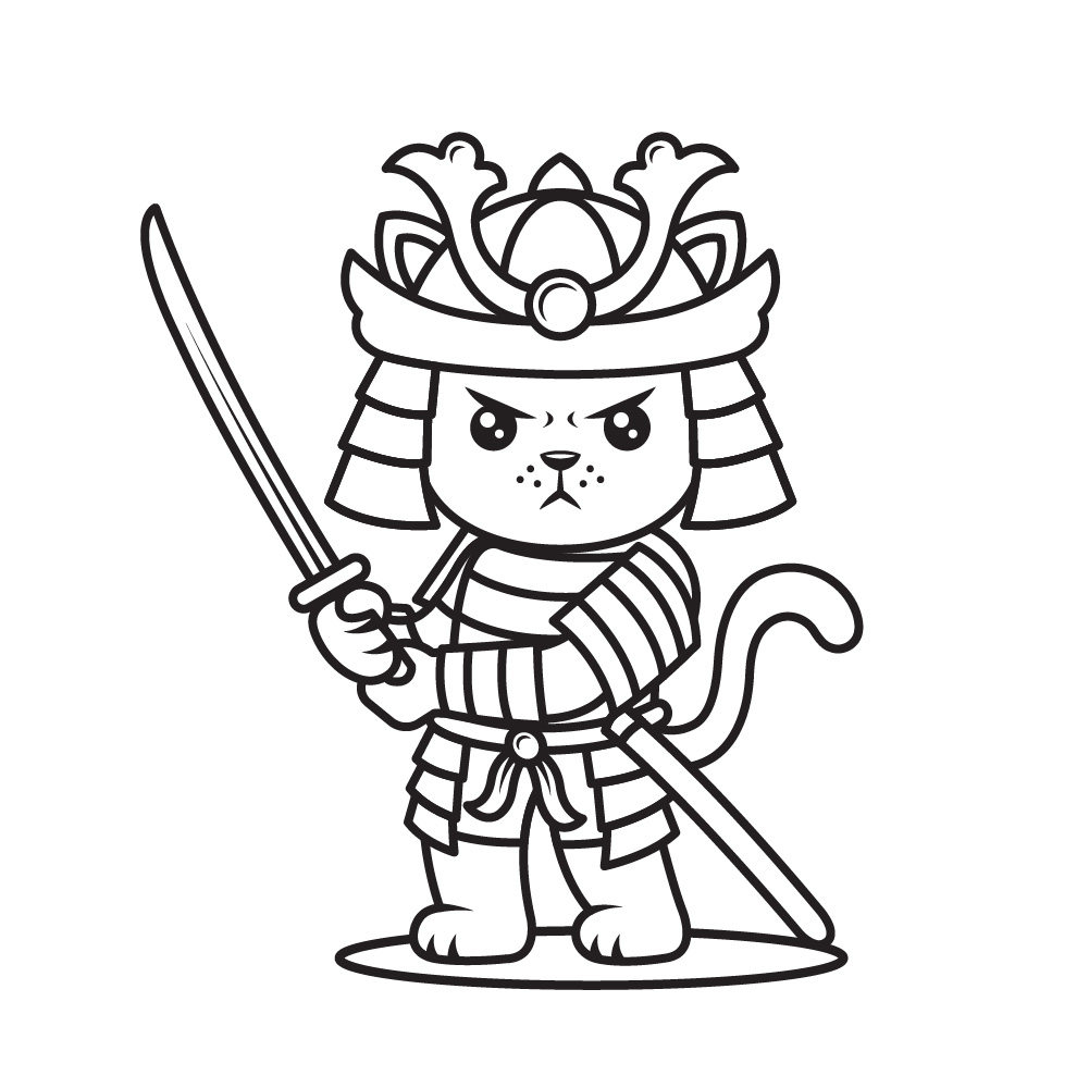 Cat coloring page royalty free stock svg vector and clip art