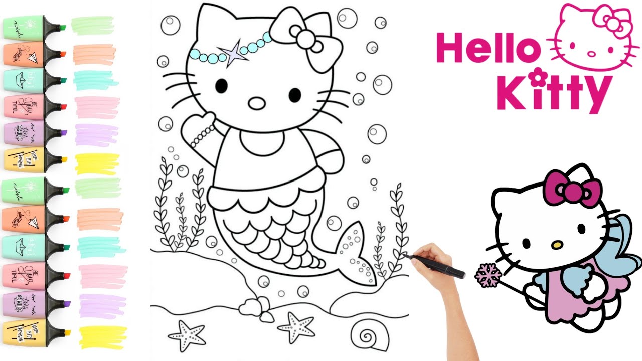 Coloring hello kitty eraid coloring page coloring videos for kids coloringpage hellokitty