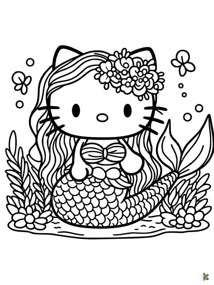 Mermaid coloring pages â