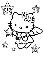 Hello kitty coloring pages pictures