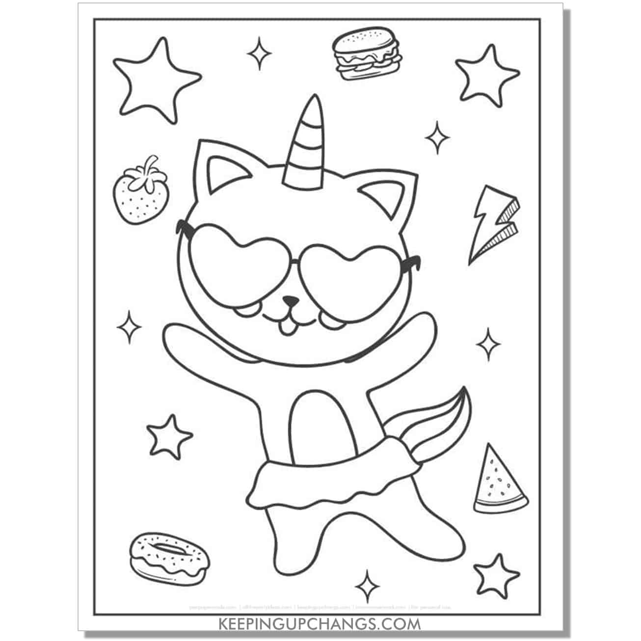 Best free cat unicorn coloring pages top downloads