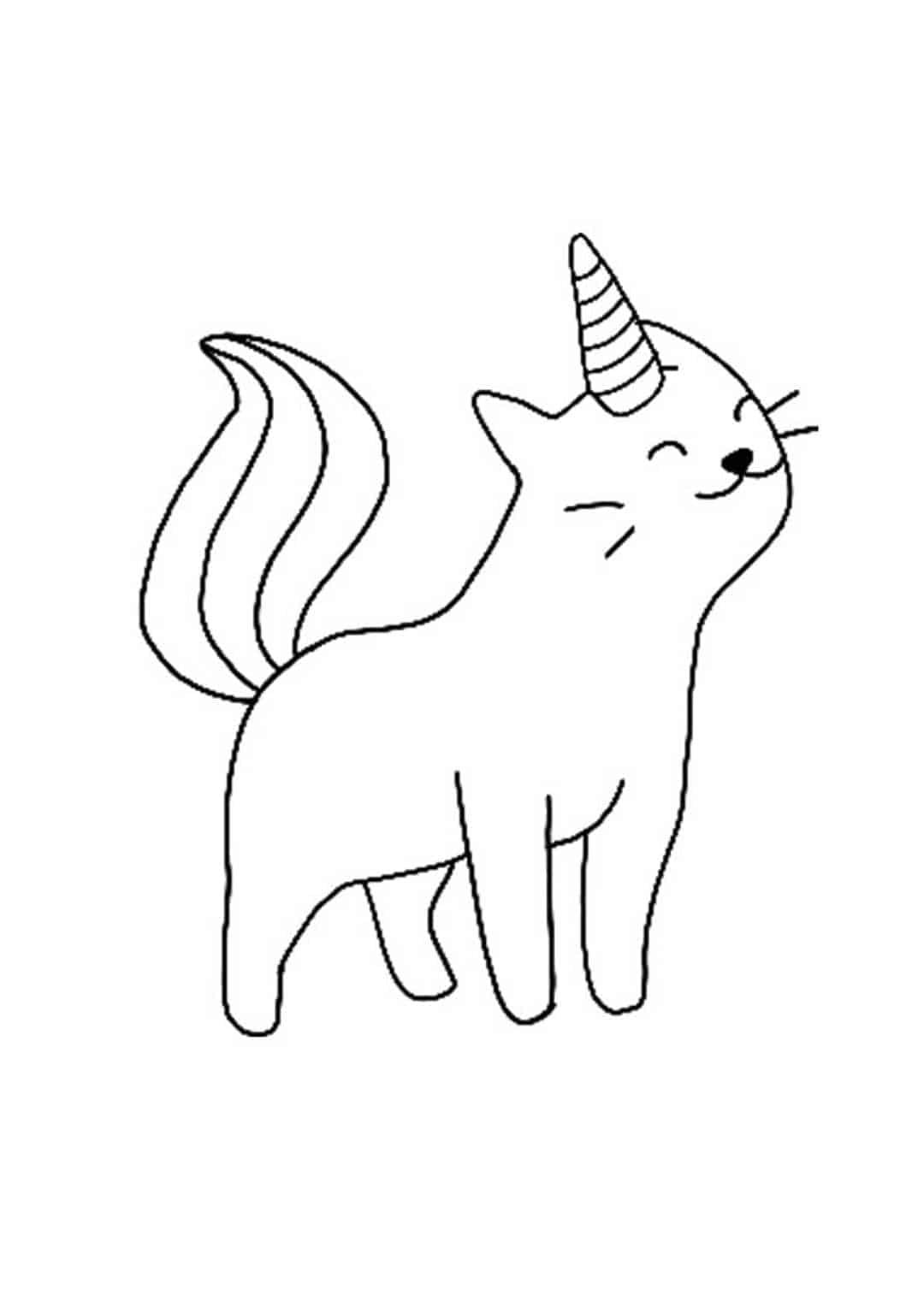 Unicorn cat coloring pages