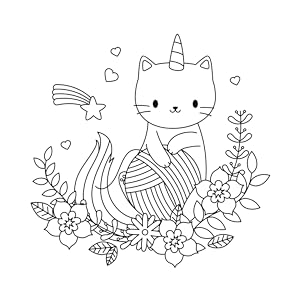 Unicorn kitty coloring book kawaii kitties coloring book somogyi jessi books