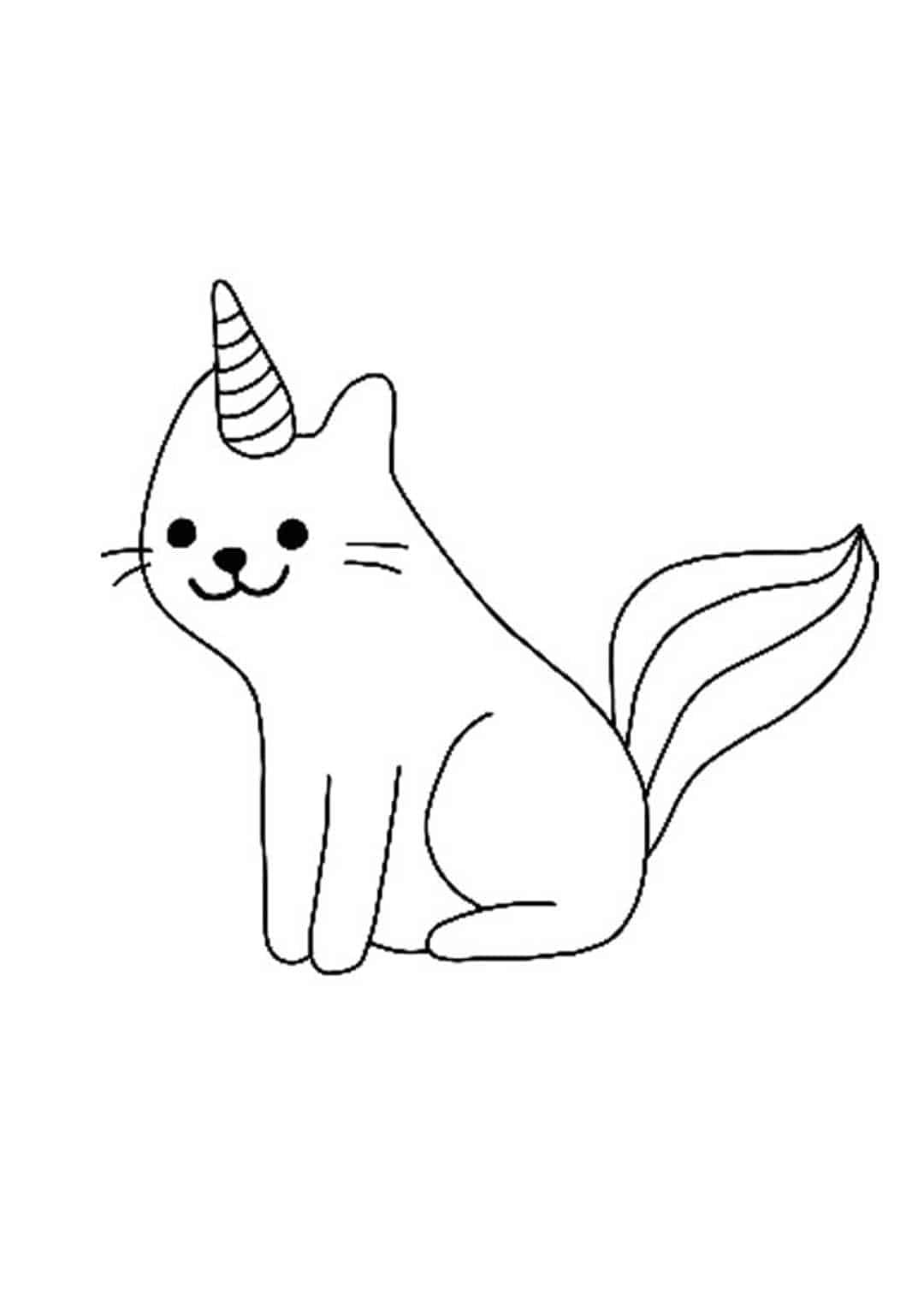 Unicorn cat coloring pages