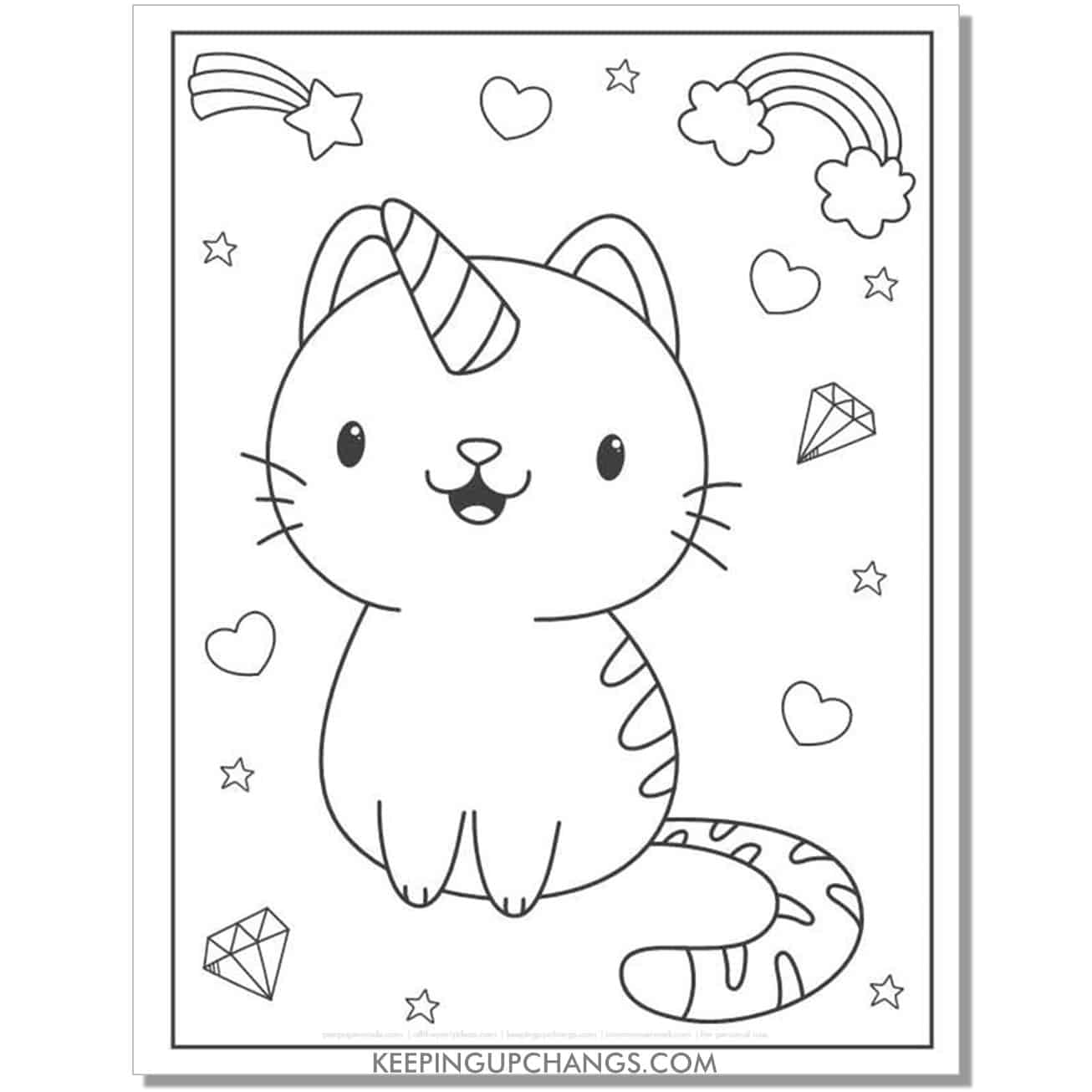 Free cat unicorn coloring pages sheets popular printables
