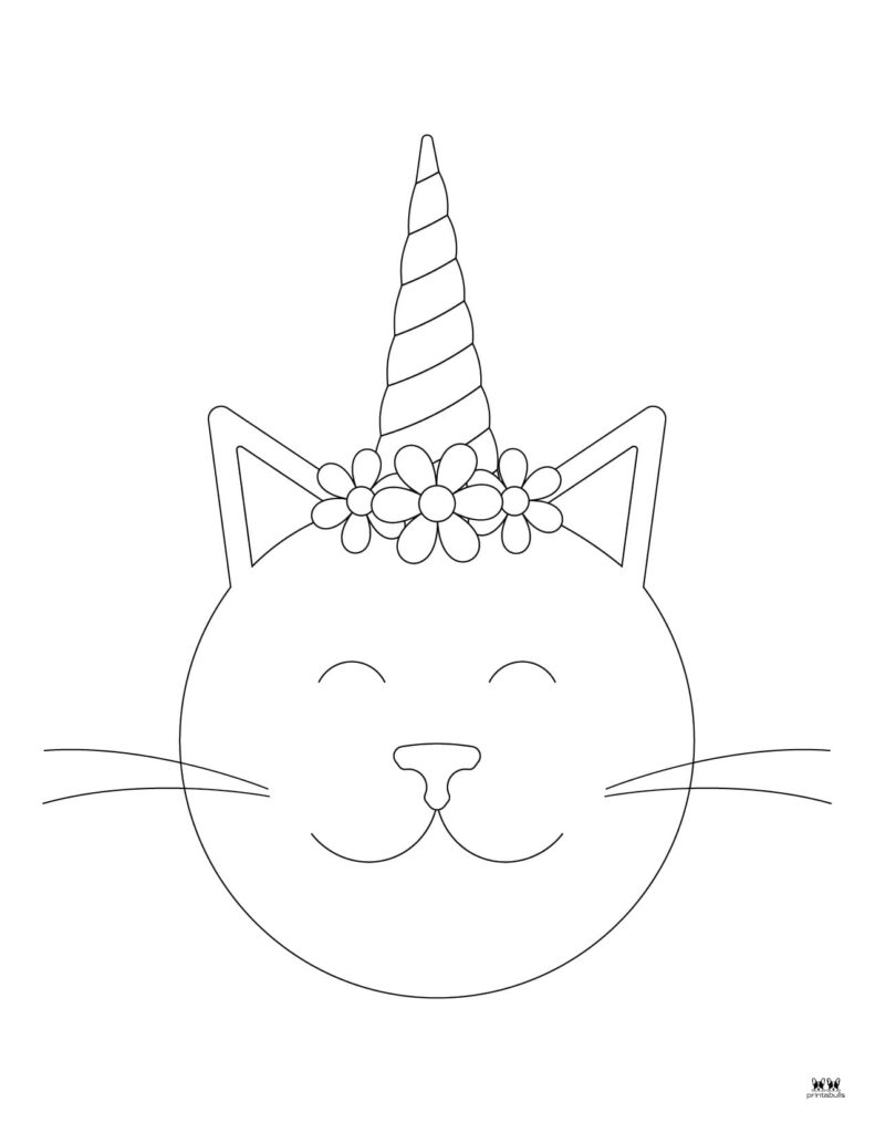 Unicorn cat caticorn coloring pages