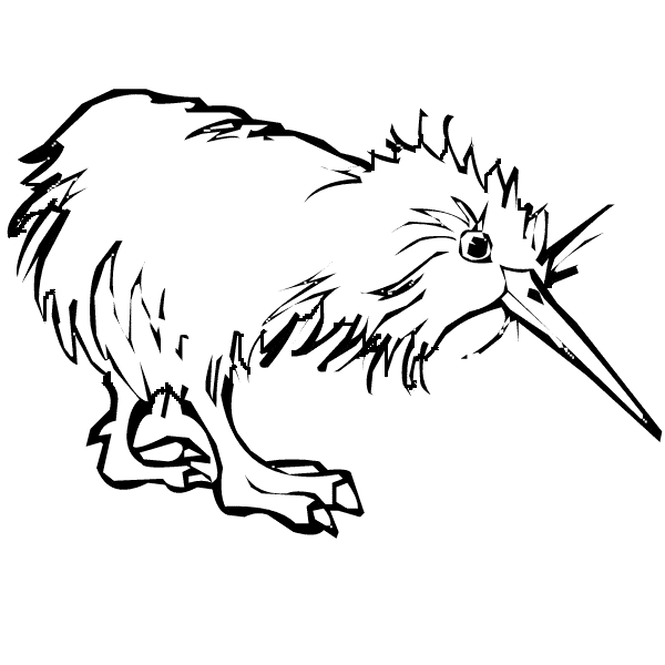 Kiwi coloring page