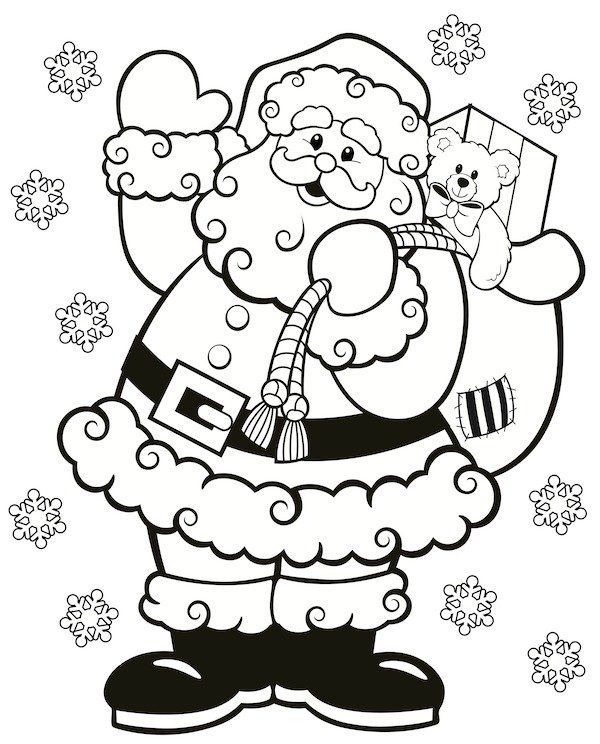 Santa coloring pages