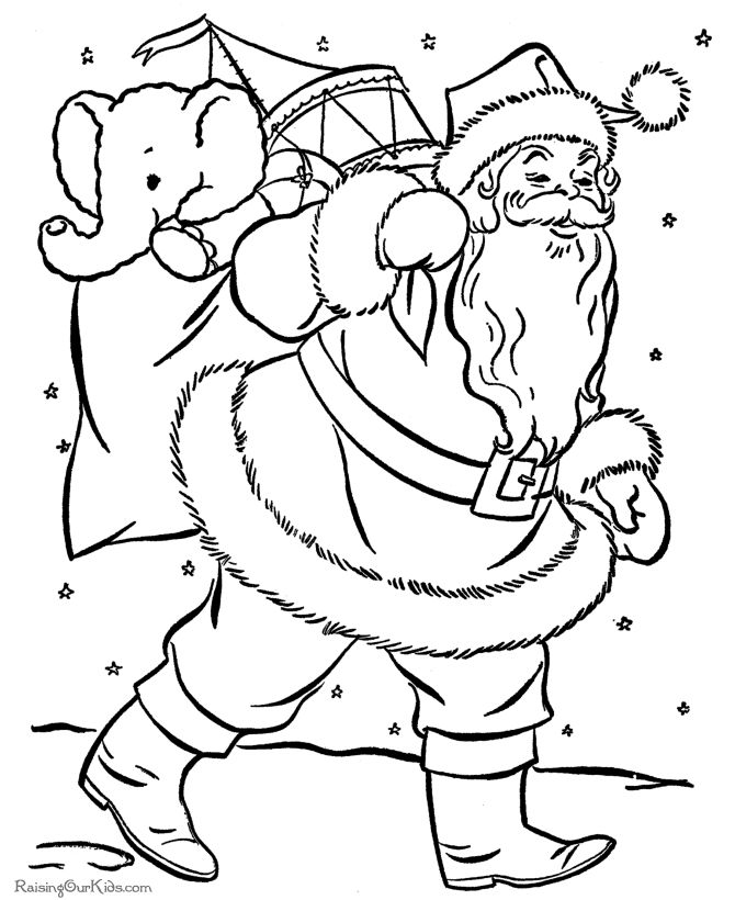 Santa claus coloring pages