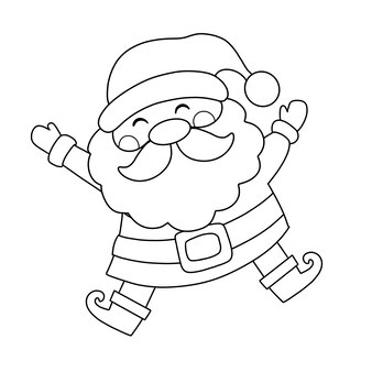 Santa claus coloring vectors illustrations for free download