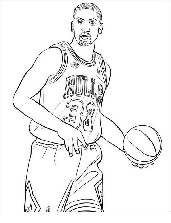 Printable scottie pippen coloring pages pdf