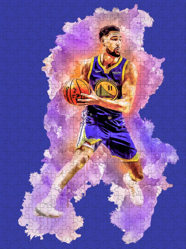 Klay thompson jigsaw puzzle by sergiocolorsstudio