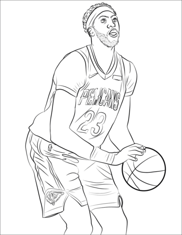 Anthony davis coloring page free printable coloring pages