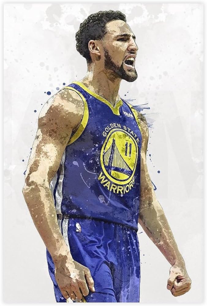 Bavien klay thompson basketball art posters canvas poster wall art decor print picture paintings for living room bedroom decoration unframexinchxcm posters prints