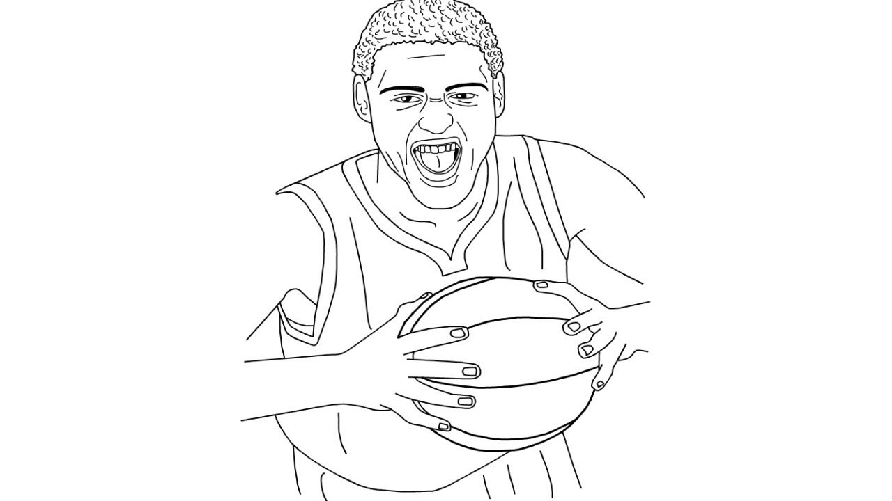 Basketball player klay thompson face drawing ii easily step by step