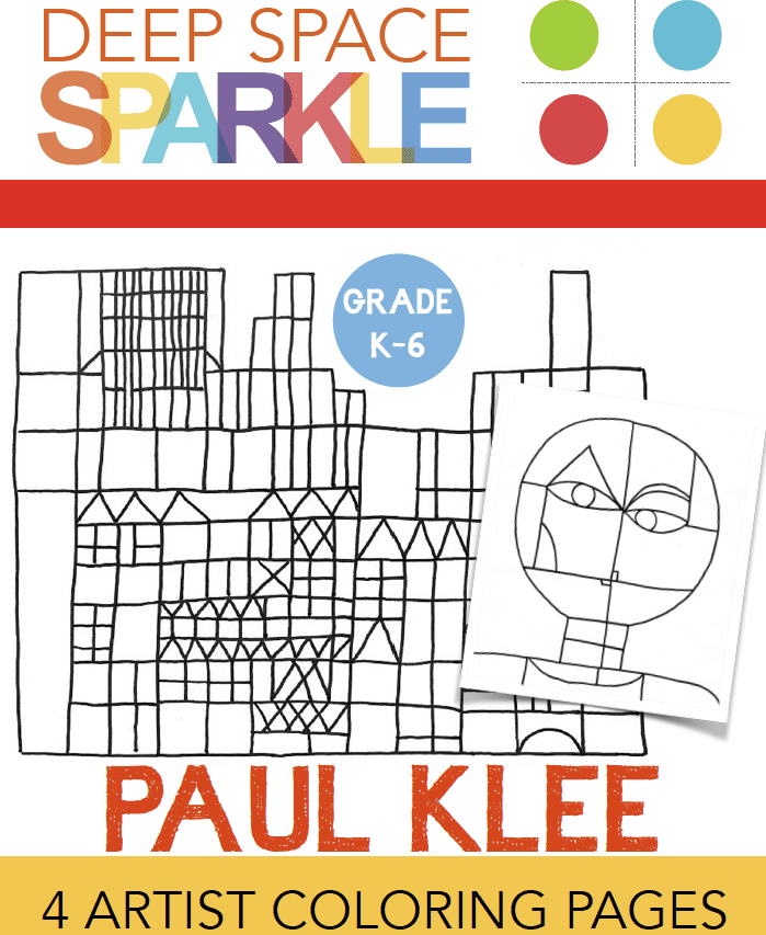 Paul klee coloring pagesdrawing guides deep space sparkle