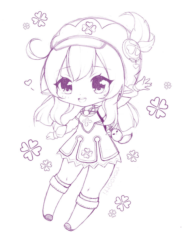 Klee chibi sketch by nekootti on