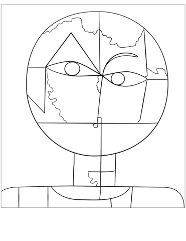 Senecio by paul klee coloring page free printable coloring pages