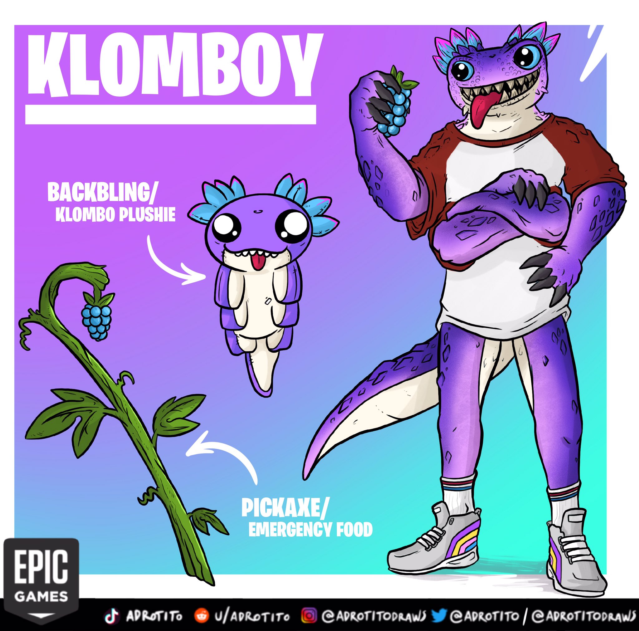 Klomboy skin concept jump into the battlefield and protect him with your life rfortnitebr