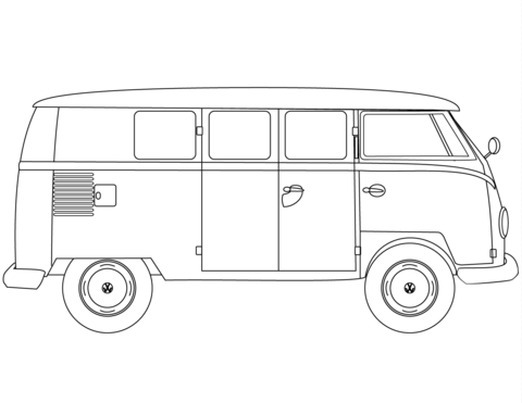 Mini bus coloring page free printable coloring pages