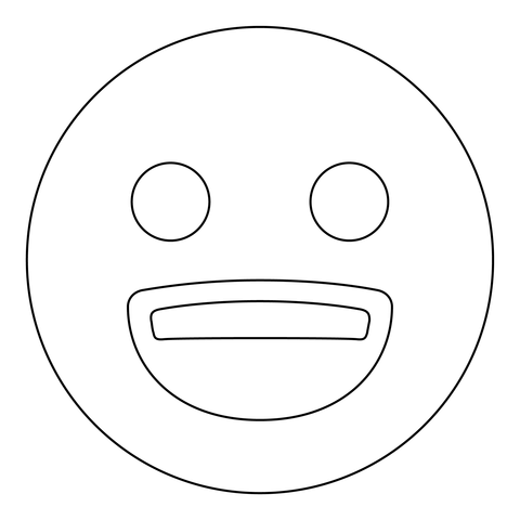 Grinning face with big eyes coloring page free printable coloring pages